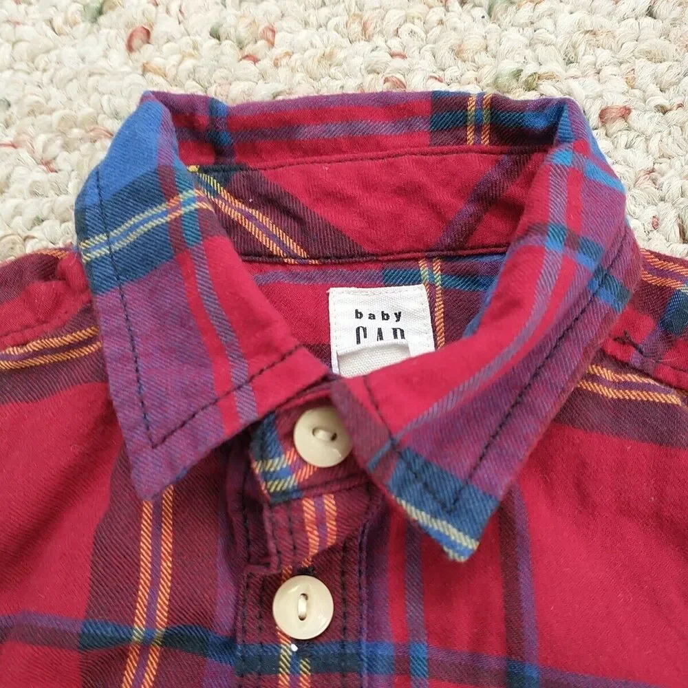 Lot Of 3 Baby Gap Rabbit + Bear Boy 3-6M Fall Spring Cotton Overall Shirt Hat
